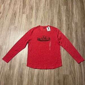 TRUE CRAFT Men’s Graphic Thermal Shirt Color: Red  Size: L